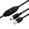 Active USB 3.2 Gen 1 A-B 7m - M-M, Black Active USB 3.2 Gen - 1 Cable