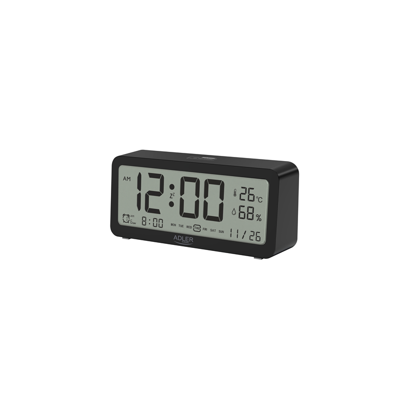 Adler Alarm Clock AD 1195b Black, Alarm function