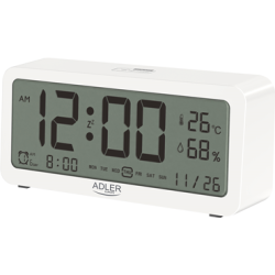 Adler Alarm Clock AD 1195w White, Alarm function