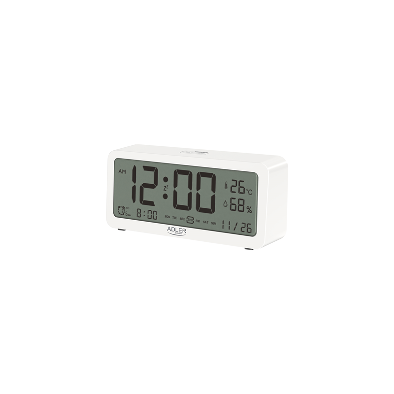 Adler Alarm Clock AD 1195w White, Alarm function