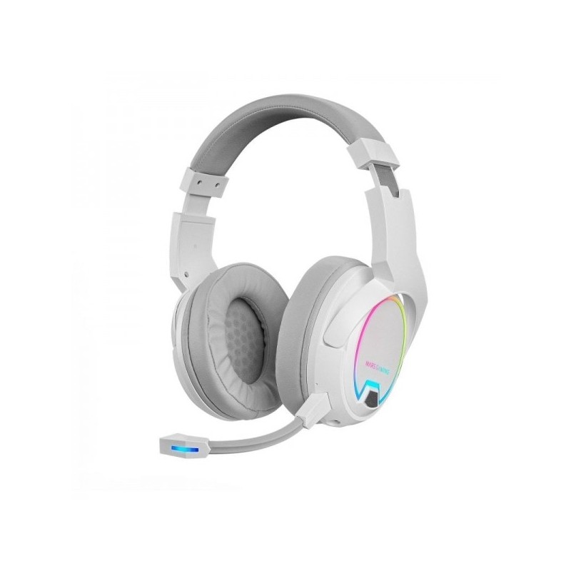 CASQUE GAMER SANS FIL MARS GAMING MHW-100 RGB (BLANC)