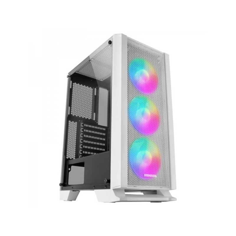 BOITIER MOYEN TOUR ATX MARS GAMING MC-C RGB AVEC PANNEAU VITR&Eacute; (BLAN