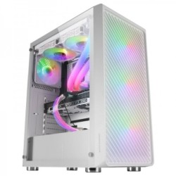 BOITIER MOYEN TOUR ATX MARS GAMING MC-F RGB AVEC PANNEAU VITR&Eacute; (BLAN