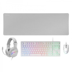 MARS GAMING Combo Gaming MCP-RGB3W 4EN1 BlancO