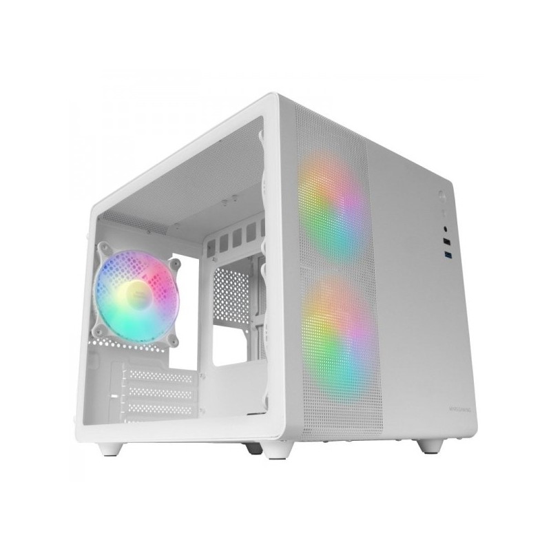 BOITIER MINI TOUR MICRO ATX MARS GAMING MC-400 RGB AVEC PANNEAU VITRÉ (BLANC)