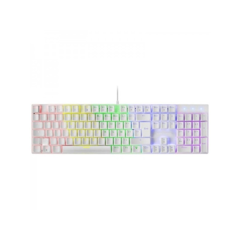 CLAVIER GAMER M&Eacute;CANIQUE (BLUE SWITCH) MARS GAMING MK422 RGB (BLANC)