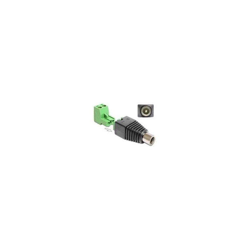 Adattatore Delock Presa DC 55 x 21 mm morsettiera 2 pin in 2 parti