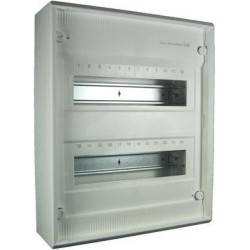 1 pezzo - Distributore piccolo Hager AP Volta IP30 2x12PLE DIN4387 VA