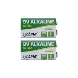 InLine - Batteria 2 x 6LR61 - Alcalina - 500 mAh (01299)