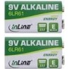 InLine - Batteria 2 x 6LR61 - Alcalina - 500 mAh (01299)