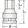 Inserto avvitatore elettrico GEDORE 1/2&quot; esagono interno 8 mm (622419