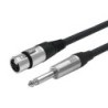 XLR F to Mono Jack 635mm - Cable 10 meter - Warranty 144M