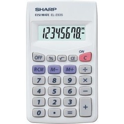 Sharp EL-233S - calcolatrice ampio display LC 8 cifre 1 memoria 3 pul