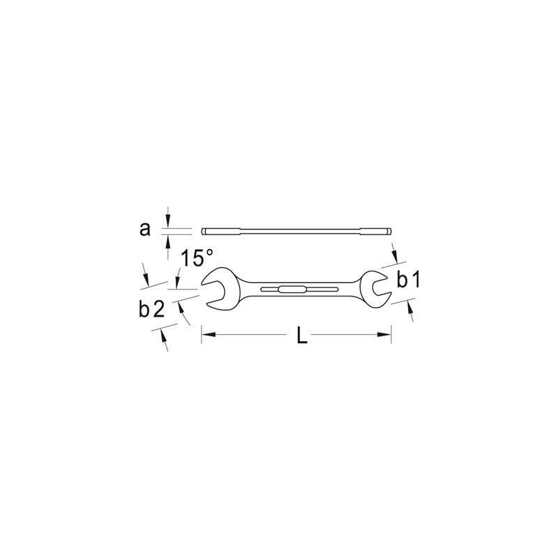 Chiave fissa doppia GEDORE 13x15 mm (6065610)