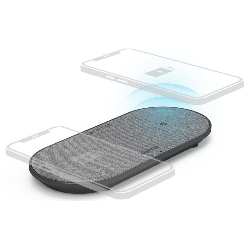 Hama QI-FC10 DUO Euro Plug Travel Wireless Charger 10W Wireless Dual 