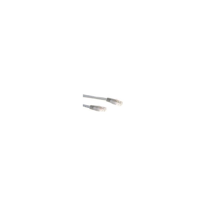 Cavo patch ACT grigio LSZH U/UTP CAT6 da 7 metri con connettori RJ45.