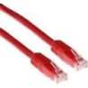 Cavo patch ACT rosso LSZH U/UTP CAT6 da 15 metri con connettori RJ45.