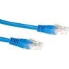 Cavo patch ACT Blue LSZH U/UTP CAT6 da 3 metri con connettori RJ45. C