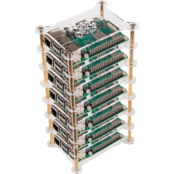 JOY-IT RPI CASE TR 19 - Custodia per Raspberry Pi 4 Tower trasparente