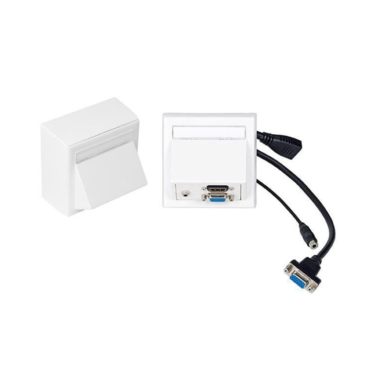 Wall box VGA HDMI + 35mm aud