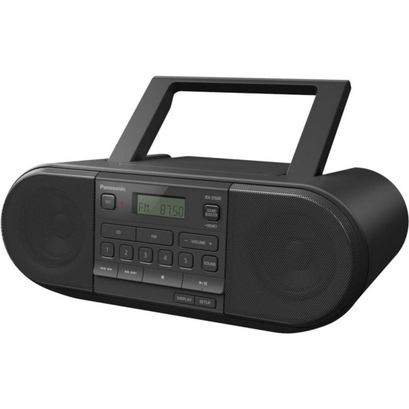 Radio CD Panasonic RX-D500EG-K funzionamento a rete e a batteria