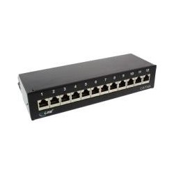 INLINE - Pannello patch - RJ-45 X 12 - Nero RAL 9005