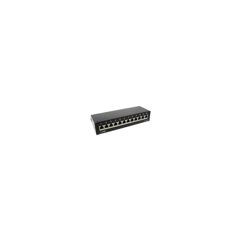 INLINE - Pannello patch - RJ-45 X 12 - Nero RAL 9005