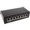 InLine - Pannello patch - RJ-45 X 8 - Nero RAL 9005 (76808S)