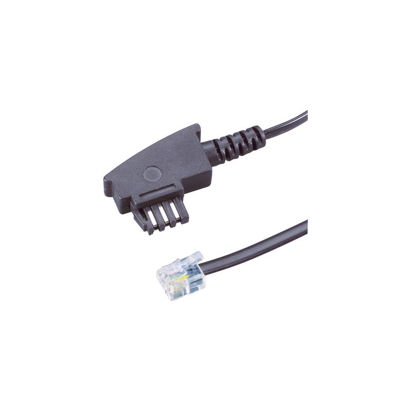 Cavo di collegamento Fax Basetech 1x Spina TAE-N - 1x Spina RJ11 6p4c