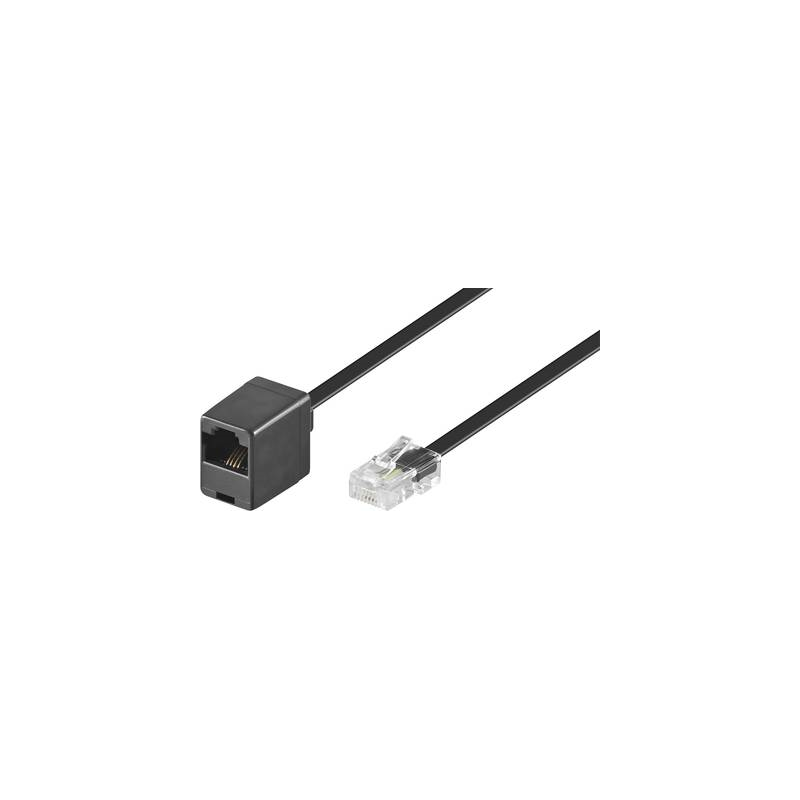 Cavo di prolunga ISDN Basetech 1x Spina RJ45 8p4c - 1x Presa RJ45 8p8