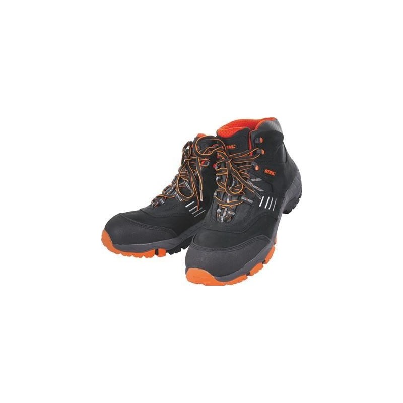 Scarpa antinfortunistica alta STIHL S3 G.48 nera/arancione. Pelle KW1