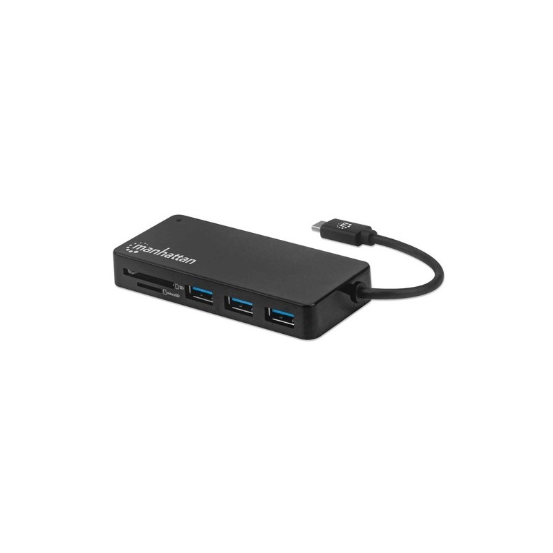 Manhattan 164948 hub di interfaccia USB 20 Type-C 5000 Mbit/s Nero