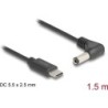 Delock Cavo di alimentazione USB Type-C a spina DC 55 x 25 mm angolat