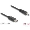 Delock Cavo di alimentazione USB Type-C a spina DC 30 x 11 mm da 27 cm