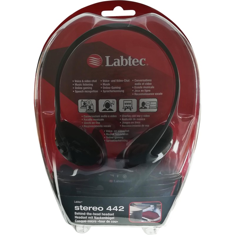 Labtec Stereo 442 - auricolare - fissato dietro il collo - cablato