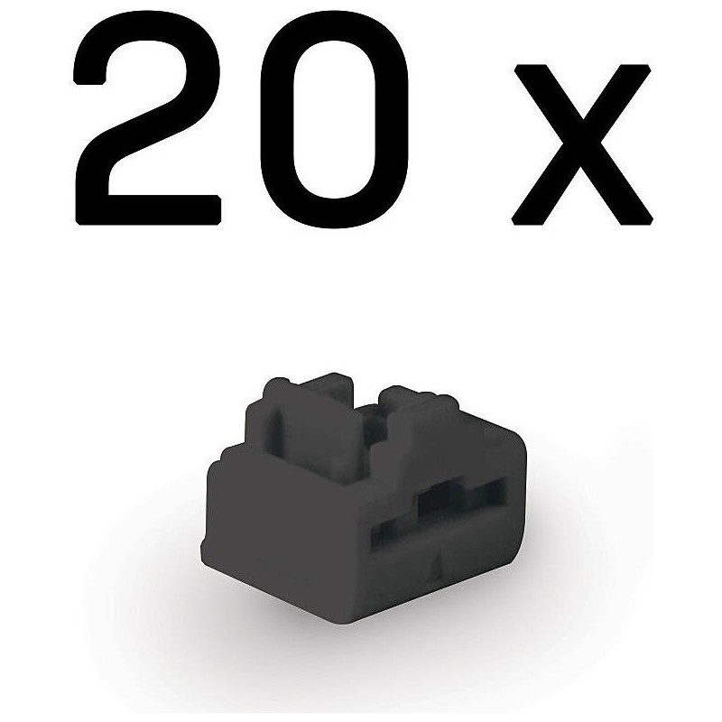 RJ-45 Port Blockers [Without - Key] - Pack of 20, Black