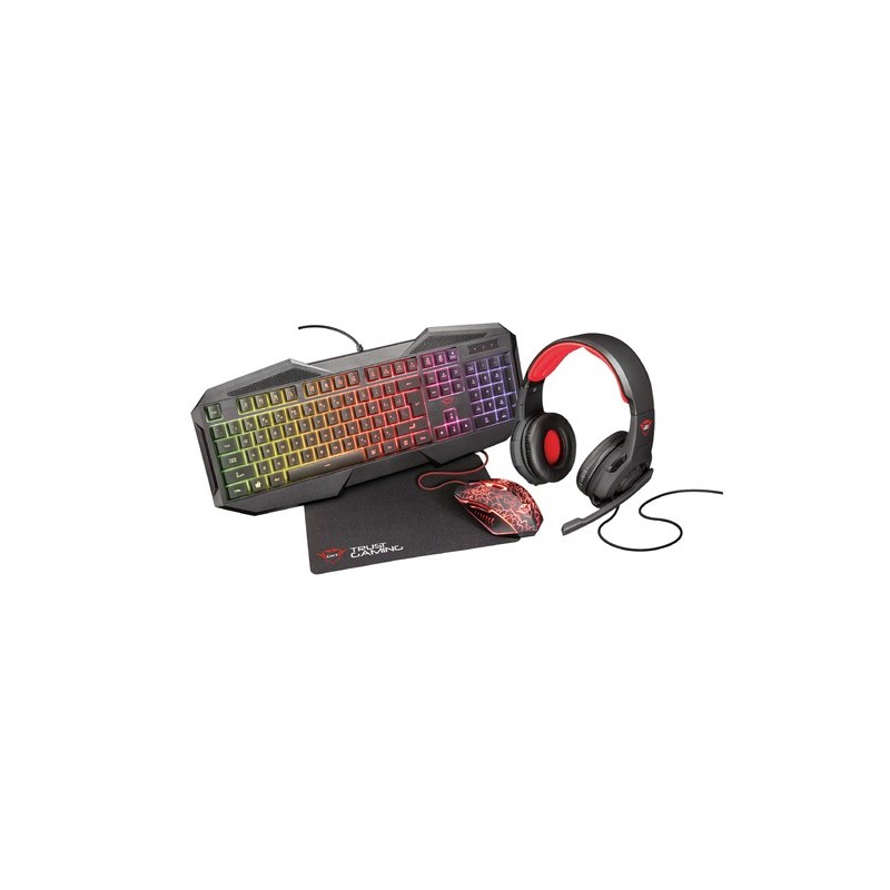 Trust GXT 788RW tastiera Mouse incluso Nero