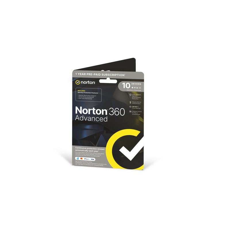 NortonLifeLock NORTON360ADV-NOINS-MARKS ELEC Licenza completa 1 lice