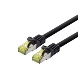 PATCH CABLE SFTP/AWG26/LSOH - 1M - CAT6A 500Mhz - BLACK - Warranty: 2