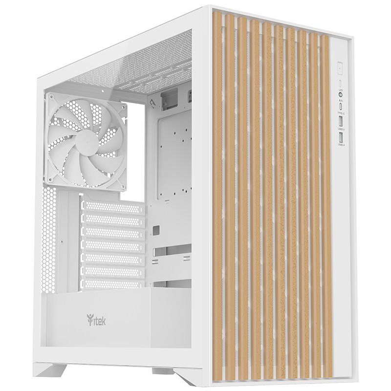 CASE ITEK TOWER &quot;Case WOODY&quot; Gaming Tower 2*USB3,1*USB-C 3*12cm fan A