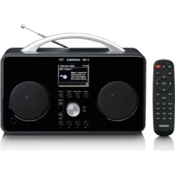 Radio Internet stereo Lenco PIR-645BK WLAN con DAB FM nero batteria