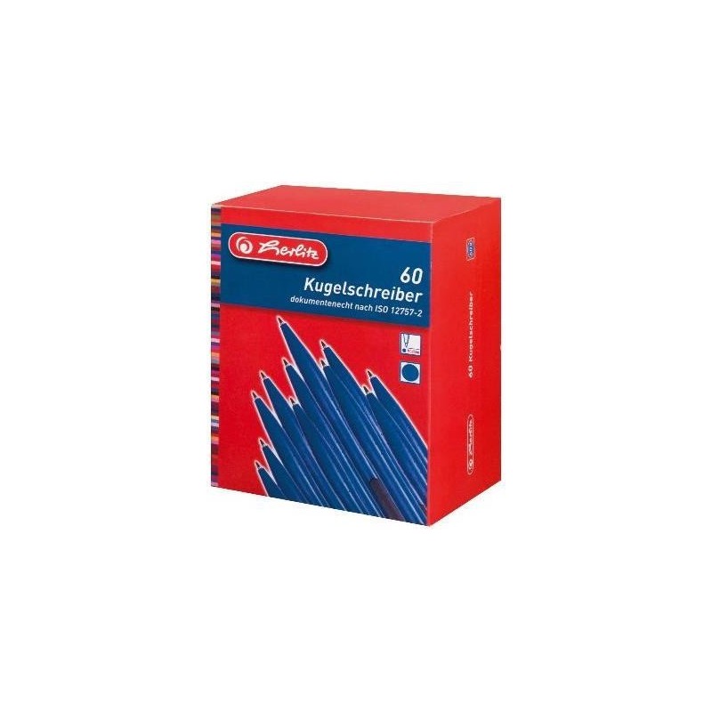 Penna a sfera retrattile Herlitz, colore del tratto: blu, larghezza d