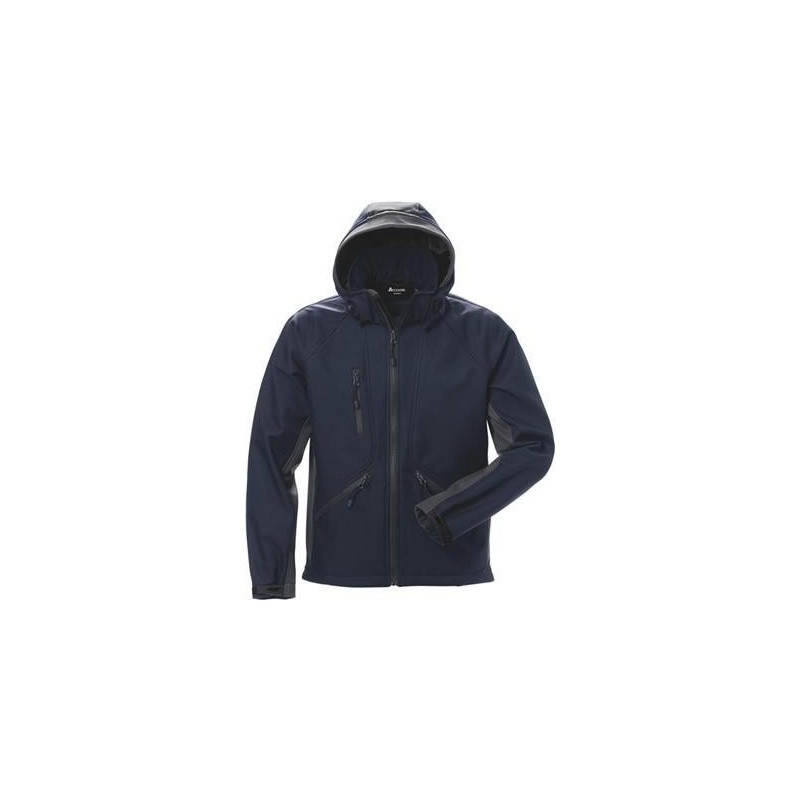 Giacca softshell Fristads 1414 SHI G.2XL navy/grigio 100%Pol 280g/m (