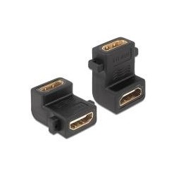 Delock Adattatore HDMI A femmina femmina con connessione a vite angol