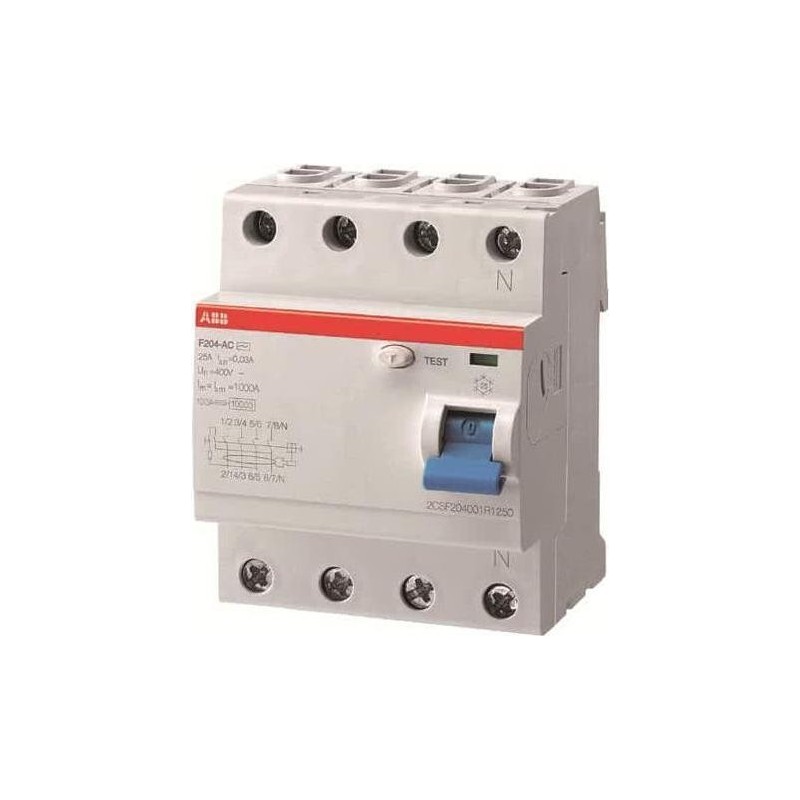 Interruttore automatico ABB F204A-40/0.03L FI 4P40A30mAN sinistro (2C