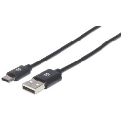 Manhattan 353298 cavo USB 1 m USB 20 USB C USB A Nero