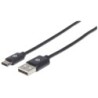 Manhattan 353298 cavo USB 1 m USB 20 USB C USB A Nero