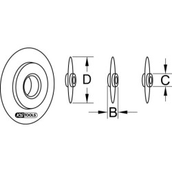 KS TOOLS Werkzeug-maschinen GmbH Rotella di ricambio per tagliatubi V