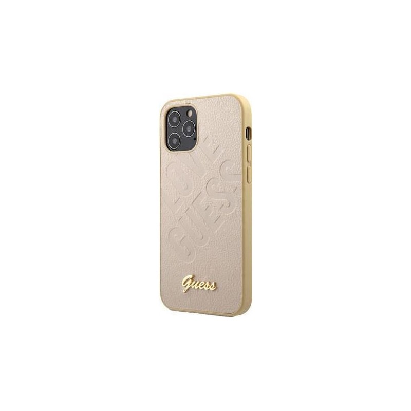 GUESS Cover Rigida Iridescent Love Gold per Apple iPhone 12 Pro Max G