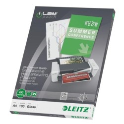 Leitz 33872 pellicola per plastificatrice 100 pz